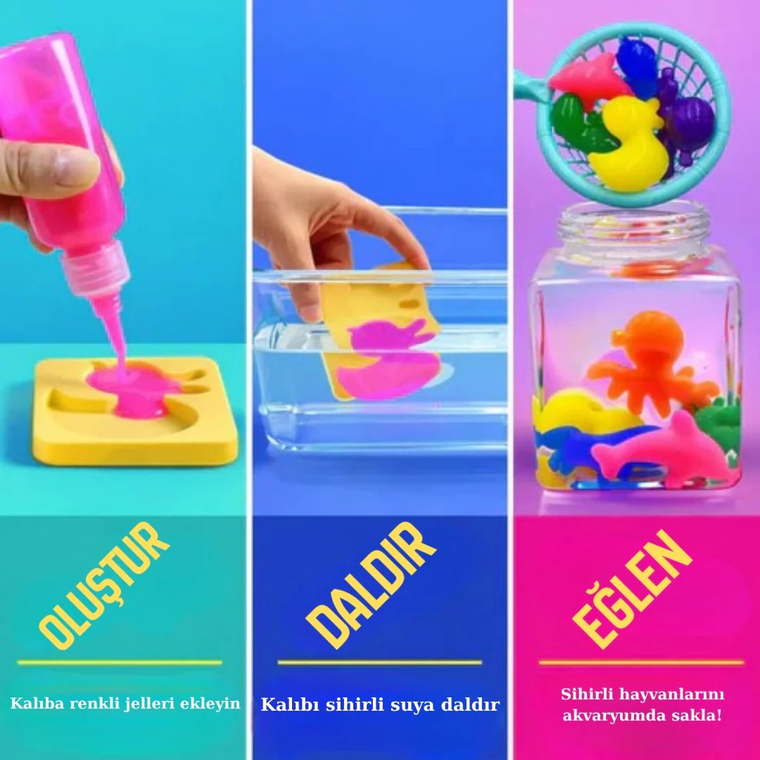 Aqua Eğlence Seti (5 Adet jel 5Adet kalıp)